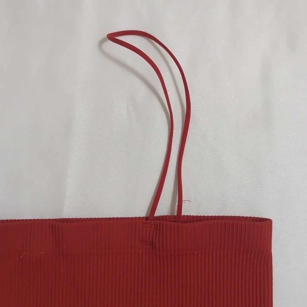 Out From Under Explain It All Ribbed Slip Dress, Color Rust Size L